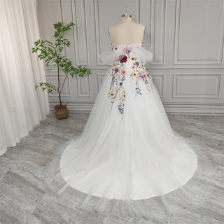 Off Shoulder Tulle Princess Wedding Gown - Diva Melody