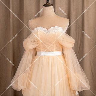 Off - Shoulder Tulle Wedding Dress - Diva Melody