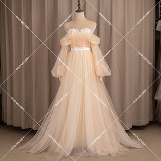 Off - Shoulder Tulle Wedding Dress - Diva Melody