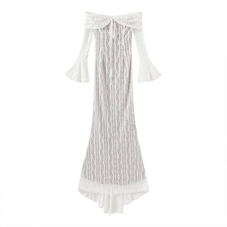 Off‑Shoulder Elegant Lace Bridal Dress - Diva Melody