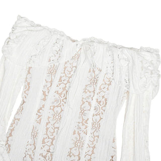 Off‑Shoulder Elegant Lace Bridal Dress - Diva Melody