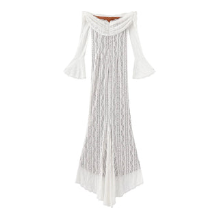 Off‑Shoulder Elegant Lace Bridal Dress - Diva Melody