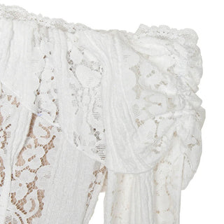 Off‑Shoulder Elegant Lace Bridal Dress - Diva Melody