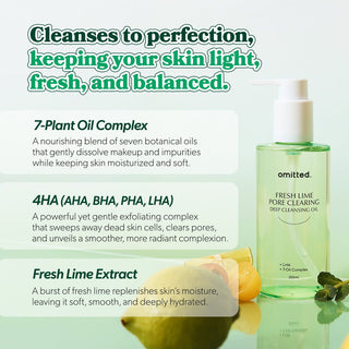 [Omitted] Fresh Lime Pore Clearing Deep Cleansing Oil 200ml - Diva Melody