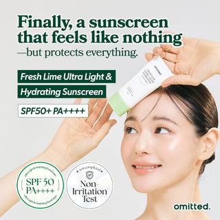[Omitted] Fresh Lime Ultra-Light Hydrating Sunscreen 50ml - Diva Melody