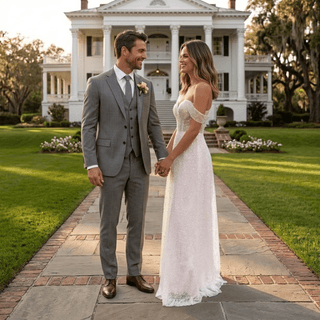 One Shoulder A-Line Wedding Dress - Diva Melody