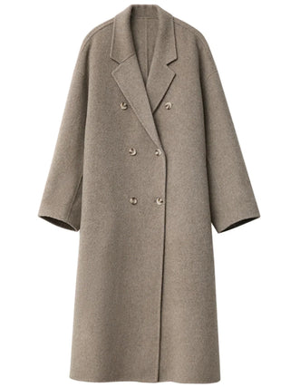 Oversized Double Breasted Longline Coat - Diva Melody