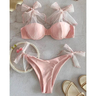 Pink Sweet Ribbon Swimwear Swimsuit - Diva Melody