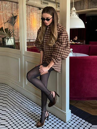 Plaid Two‑Piece Short & Jacket Set - Diva Melody