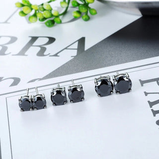 Platinum Plated Diamond Stud Earrings - Diva Melody