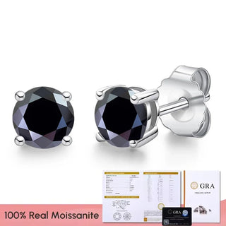 Platinum Plated Diamond Stud Earrings - Diva Melody
