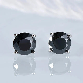 Platinum Plated Diamond Stud Earrings - Diva Melody