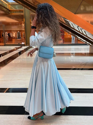 Pleated Long Summer Dress - Diva Melody