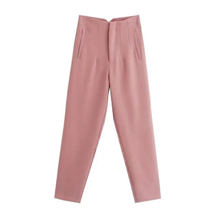 Pockets Casual Basic Solid Pencil Pants - Diva Melody