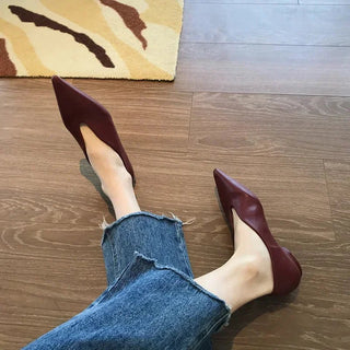 Pointed Toe Retro Oxford Shoes - Diva Melody