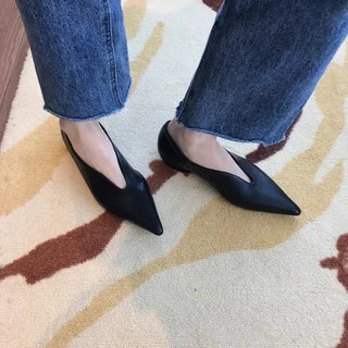 Pointed Toe Retro Oxford Shoes - Diva Melody