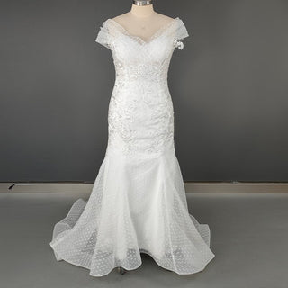 Polka Dot Lace Wedding Dress - Diva Melody