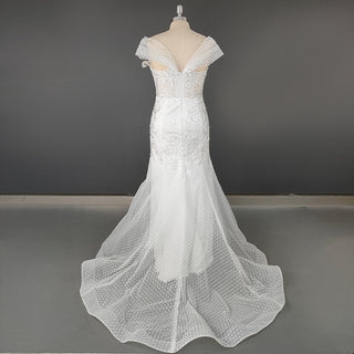 Polka Dot Lace Wedding Dress - Diva Melody