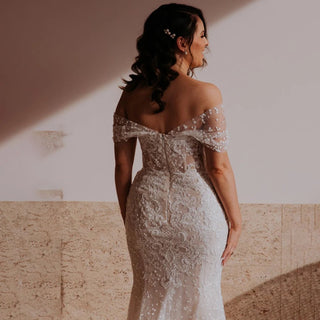 Polka Dot Lace Wedding Dress - Diva Melody