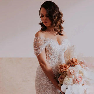 Polka Dot Lace Wedding Dress - Diva Melody