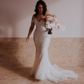 Polka Dot Lace Wedding Dress - Diva Melody