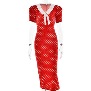 Polka Dot Split Maxi Dress - Diva Melody