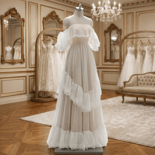 Polka Dots Wedding Dress - Diva Melody