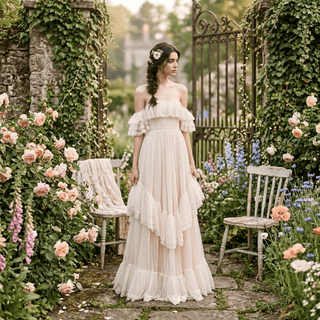 Polka Dots Wedding Dress - Diva Melody