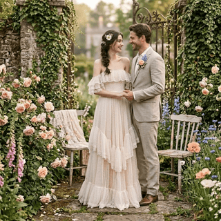 Polka Dots Wedding Dress - Diva Melody