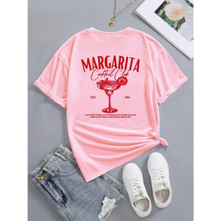 Printed Cotton Round Neck Tee - Diva Melody