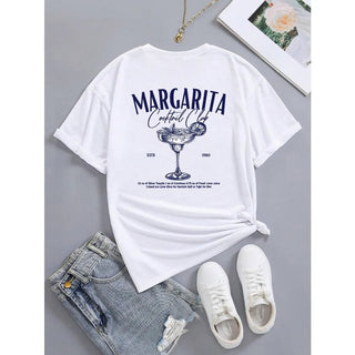 Printed Cotton Round Neck Tee - Diva Melody