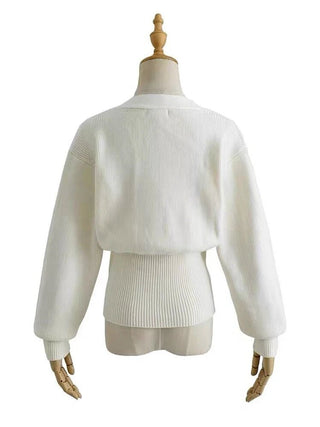 Puff Sleeve Knit Cardigan - Diva Melody