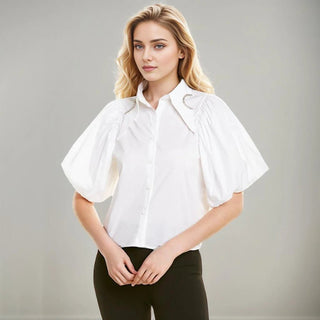 Puff Sleeve Loose Fit Shirt - Diva Melody