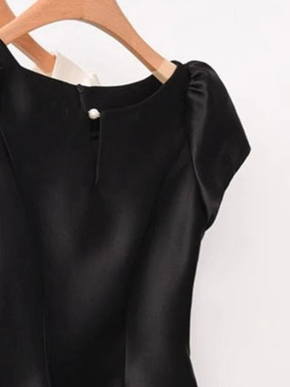 Puff Sleeve O - Neck Crop Blouse - Diva Melody