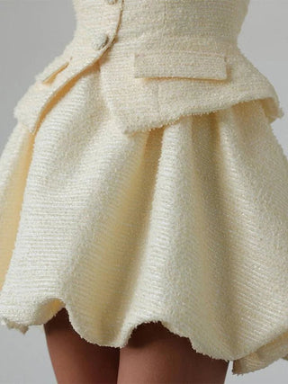 Puffy Sleeve Shirt & Bubble Skirt Set - Diva Melody