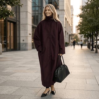 Quilted Lining Tailored Longline Coat - Diva Melody