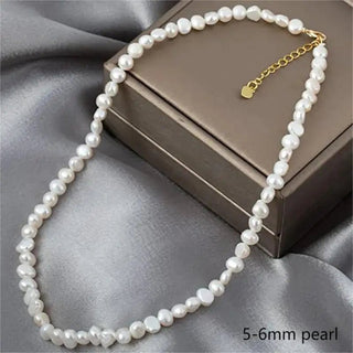 Real Natural Baroque Freshwater Pearl Choker Necklace Women Girl Gift - Diva Melody