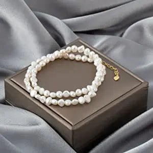 Real Natural Baroque Freshwater Pearl Choker Necklace Women Girl Gift - Diva Melody