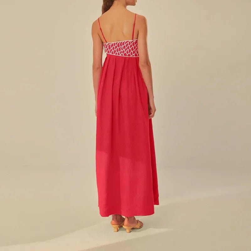 red fish maxi dress Farm Rio Active Fish Top Maxi Dress - Red