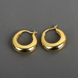 Retro Double Loop Design Drop Earrings - Diva Melody