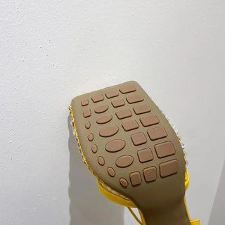 Rhinestone Mesh Lace - Up Heels - Diva Melody