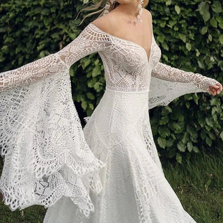 Romantic Boho Wedding Dress - Diva Melody