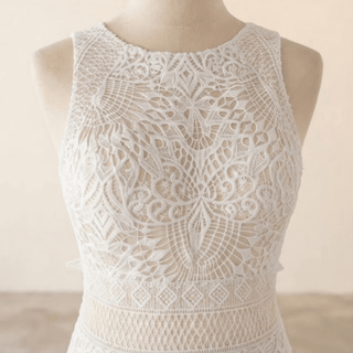 Romantic Floral Lace Wedding Dress - Diva Melody