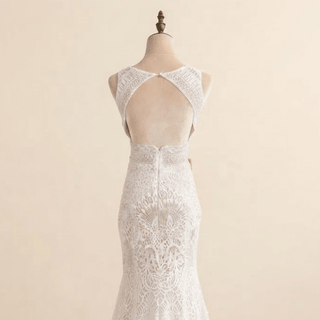 Romantic Floral Lace Wedding Dress - Diva Melody