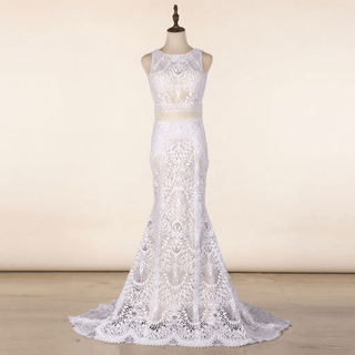 Romantic Floral Lace Wedding Dress - Diva Melody