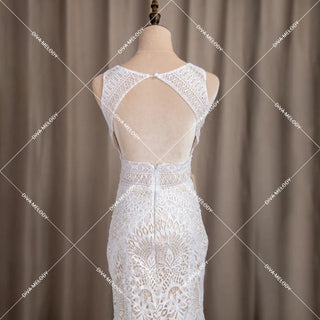 Romantic Floral Lace Wedding Dress - Diva Melody