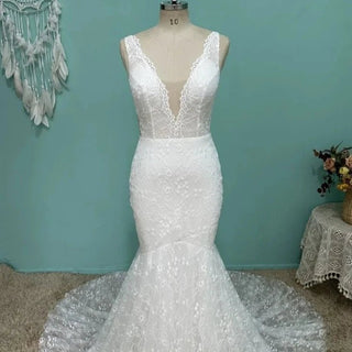 Romantic Lace Appliqué Bridal Dress - Diva Melody