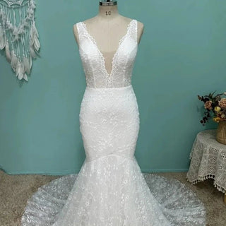 Romantic Lace Appliqué Bridal Dress - Diva Melody