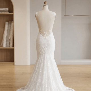 Romantic Lace Appliqué Bridal Dress - Diva Melody