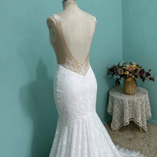 Romantic Lace Appliqué Bridal Dress - Diva Melody